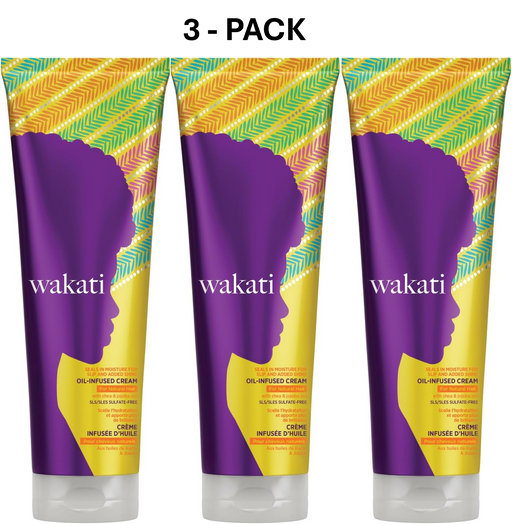 Wakati oil-infused curl defining cream 250ml, 3 pack for afro and curly hair