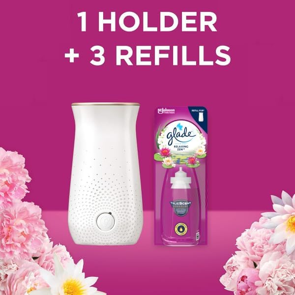 Glade Sense & Spray Relaxing Zen Air Freshener Holder and 3 Refills 3 x 18ml