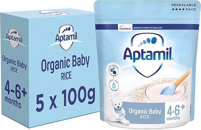 Aptamil Baby Rice Cereal 4 to 6+ Months 5 x 100g