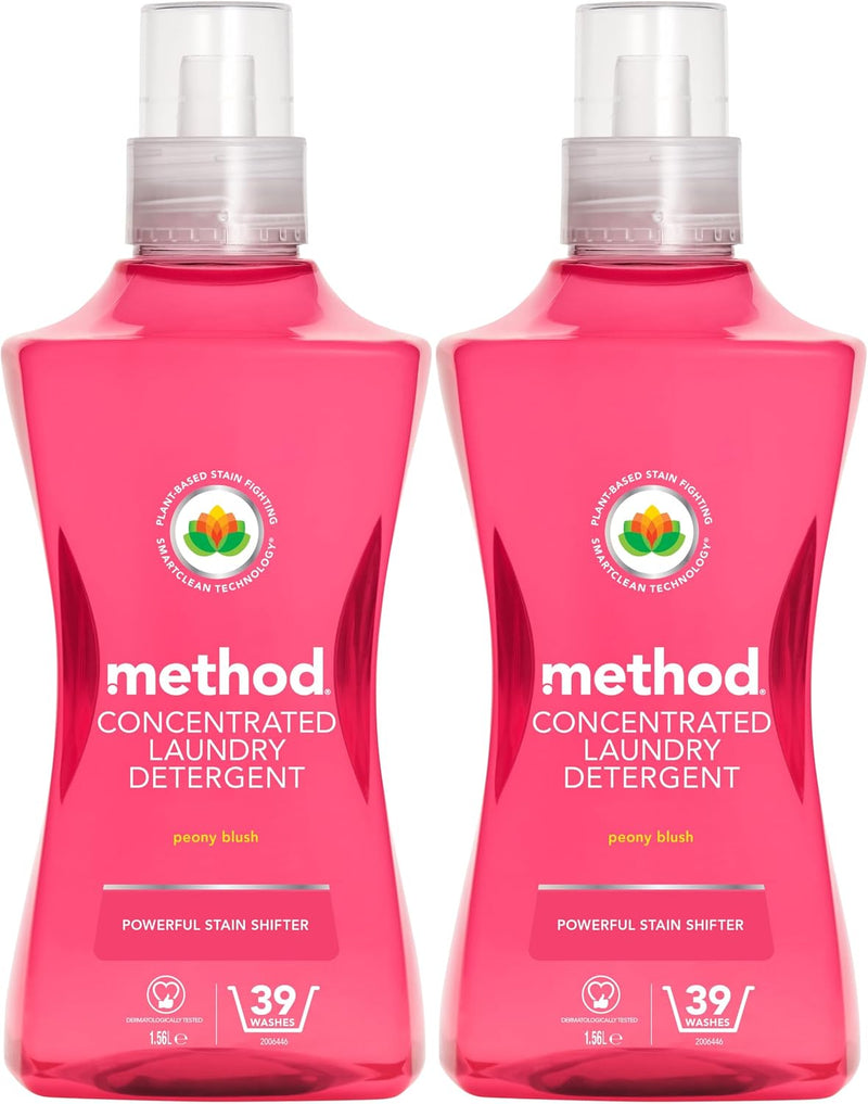 Method Concentrated Laundry Detergent Peony Blush 1.56L bottle