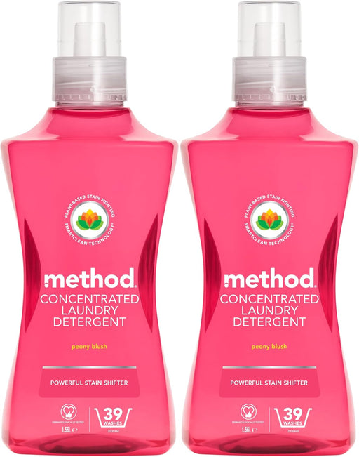 Method Concentrated Laundry Detergent Peony Blush 1.56L bottle