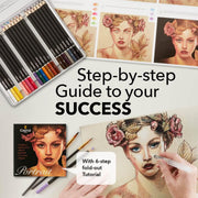 Castle Arts Portraits watercolour pencil set 24 piece tin, product photo 2