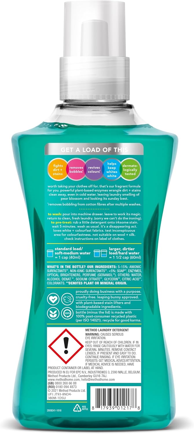 Method Orchard Fruit laundry detergent bottle front label