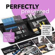 Castle Arts 60 piece drawing and sketching set in zip up case, product photo 2