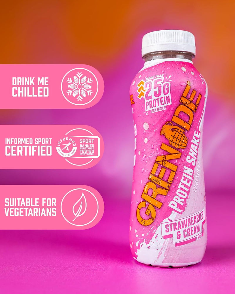 Grenade Protein Shake Strawberries & Cream 8 x 330ml