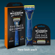 Wilkinson Sword Face Groomer new look pack shown with Hydro blade refills