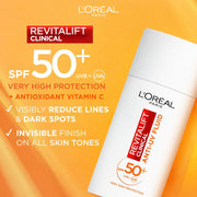 L'Oreal Revitalift Clinical SPF 50+ Anti-UV Fluid with antioxidant vitamin C