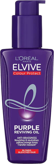 L'Oreal Elvive Colour Protect Purple Reviving Oil 100ml bottle, front of pack
