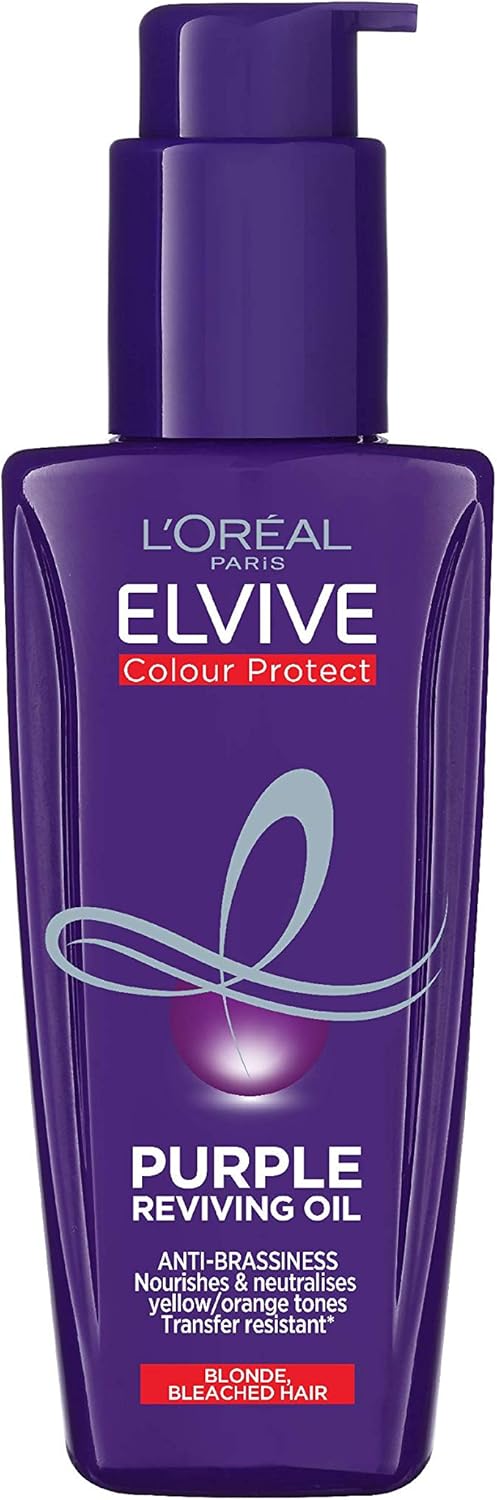 L'Oreal Elvive Colour Protect Purple Reviving Oil 100ml bottle, front of pack