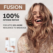 Model with healthy hair, Wella Fusion gives up to 95% more resilience to breakage