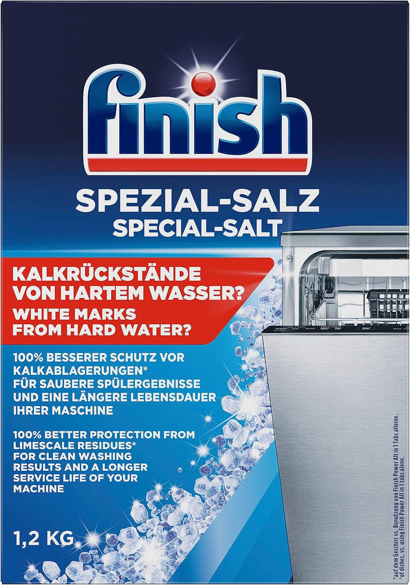 Finish Dishwasher Salt 1.2kg Twin Pack (2 x 1.2kg)