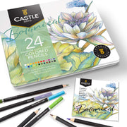 Castle Arts Botanical coloured pencil set 24 piece tin, product photo 3