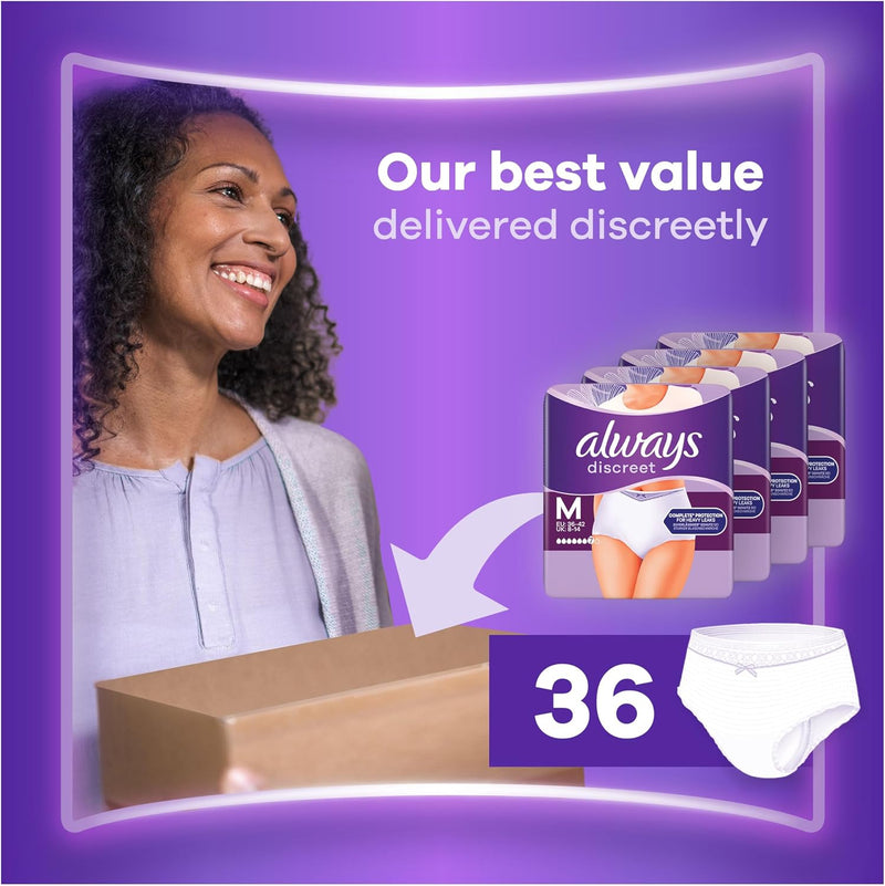 Always Discreet Pants Plus Medium 36 Pants (2 x 18)